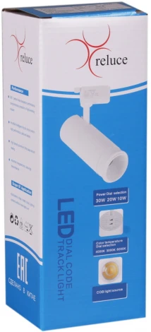 Трековый светильник светодиодный однофазный 220В Reluce 06650-9.3-LED10/20/30W CCT WT