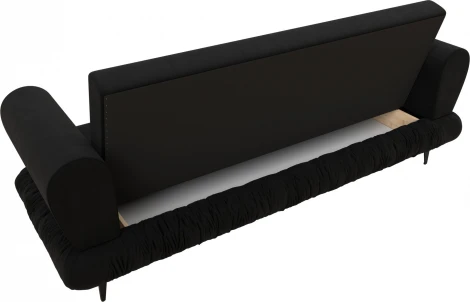 Диван-книжка Лига-045 (Черный/Микровельвет) Лига Диванов арт.122336