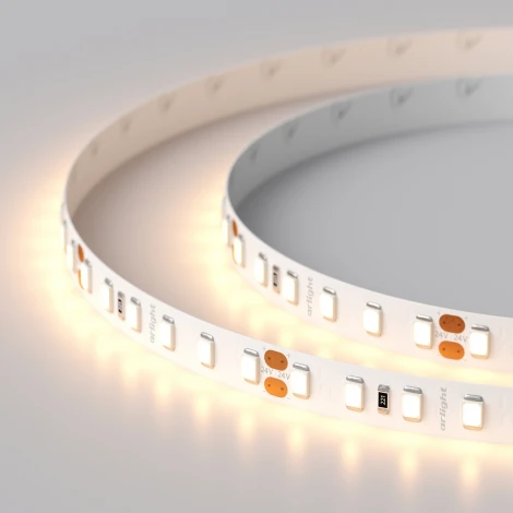 Светодиодная лента RT-A120-8mm 24V Warm2700 (14.4 W/m, IP20, 2835, 5m) (Arlight, Открытый) 015699(2)