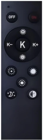 Потолочный светильник круглый Sonex Cronus 7715/54L металл/акрил/белый/черный LED 54Вт 3000-6500К D500 IP20 пульт ДУ (220V, круглые)