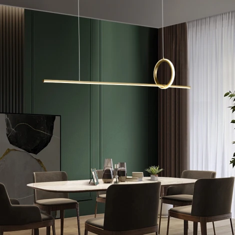 Подвесной светильник LED MOFFIT B LONG L90 Brass ImperiumLoft Moffit-B-Long01 (231389-23, Умный дом)