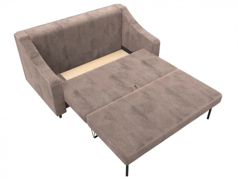 Диван прямой Лига-071 (ЛДСП,Брус,Фанера/Дерево/Велюр/Бежевый) Лига Диванов 129774