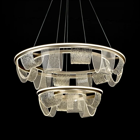 Подвесной светильник светодиодный с пультом с регулировкой цветовой температуры LED4U L7706-800-460 GD