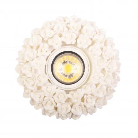 Встраиваемый точечный светильник Abrasax 014-WH (220V, цветы, круглые)