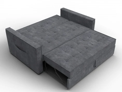 Диван прямой Лига-104 (140) (ЛДСП,Брус,Фанера,Велюр/Темно-серый) Лига Диванов 134864