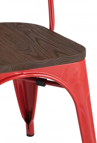 Стул Stool Group TOLIX WOOD красный глянцевый УТ000001188