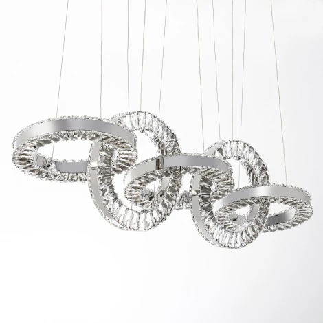 Подвесной светильник светодиодный хрустальный с регулировкой цветовой температуры Modelux MODELUX ML.9041.1080 CR