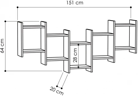 Полка фигурная LEVE BAT SHELF