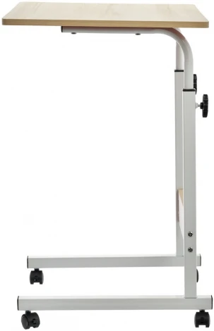 Стол многофункциональный на колесах, 60x40 см, «РОЛЛ», 2 ножки, регул.высота, мдф, металл, св. дерево, белый Bradex Home РОЛЛ TD 0730