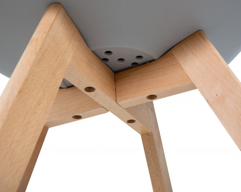 Стул обеденный JERRY SOFT (ножки светлый бук, цвет сиденья светло-серый (GR-01))