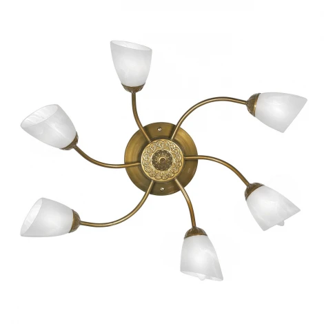 Люстра потолочная Day&Night, 6 плафонов, бронза с белым