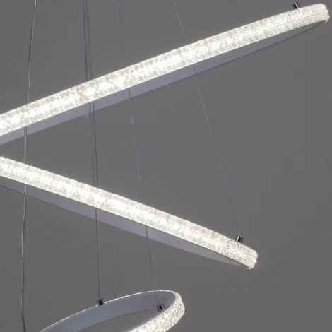 Подвесной светильник светодиодный с пультом Reluce 06315-3.9-03 WH (ночной режим, 220V, на тросе, кольцо)