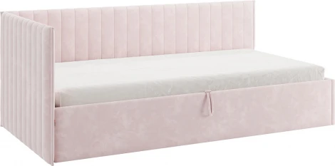 Кровать с подъемным механизмом Твикс (Тахта) 90х200 см Mebelson (ДСП,Велюр/Розовый) арт.170631,2172