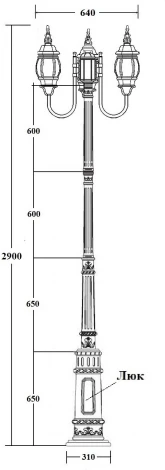 Наземный фонарь IP44 Oasis Light AMERICA S 83410SB 10 E7 Gb (220V, фонарь)