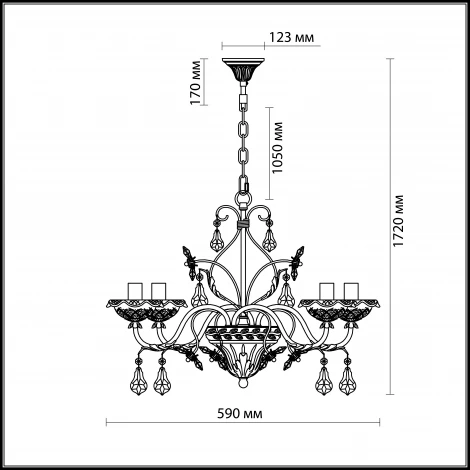 Подвесная люстра Odeon Light Nomena 2881/5