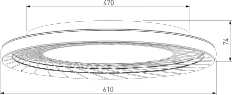 Потолочный светодиодный светильник круглый Eurosvet Parafe 40023/1 LED серый (220V, круглые)