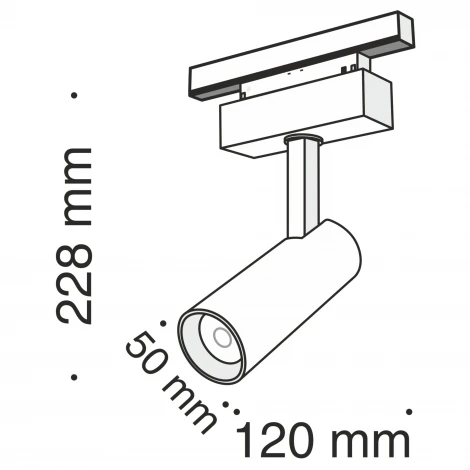 Трековый светильник Focus Led S35 3000K 9Вт 24° (магнитный) Maytoni Technical TR019-2-10W3K-B (48V, круглые)