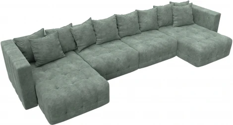 Диван П-образный Лига-052 НПБ Лонг Лига Диванов (Велюр) арт.128854