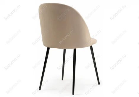 Стул Woodville на металлокаркасе Зест микровелюр 05 / черный глянец 464198