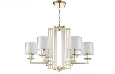 Подвесная люстра Crystal Lux Nicolas SP-PL6 GOLD/WHITE (220V, на цепи)