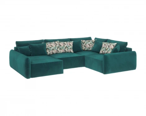 Диван угловой изумрудный D1 Портленд AAA4157012 Premier 19
