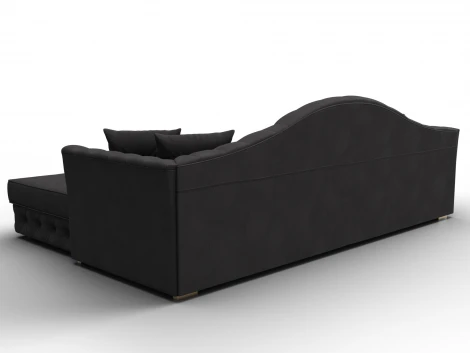 Диван угловой Артис правый угол (Брус,Рейка,Замша/Коричневый) Лига Диванов 128040