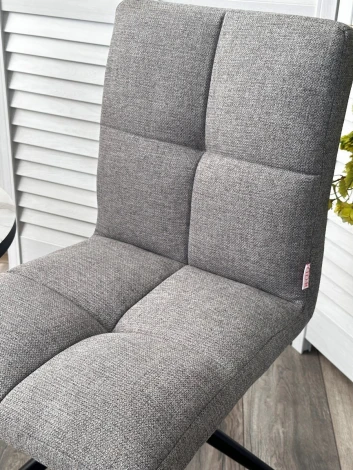 Стул SALLIE 360 град. поворот. VT6037-16 серый, ткань/ черный / Товарный знак DISAUR