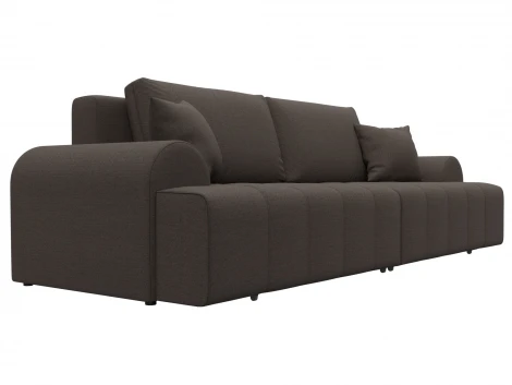 Диван прямой Лига-080 (ДСП/Пластик/Рогожка/Коричневый) Лига Диванов 131110