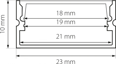 Профиль накладной с прямоугольным рассеивателем Lightstar Profiled 419211