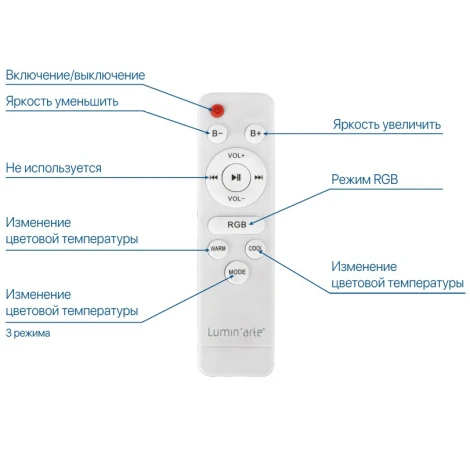Светодиодный светильник потолочный 70W RGB, управление с приложения Ilink с ПДУ Lumin'arte Violet CLL55