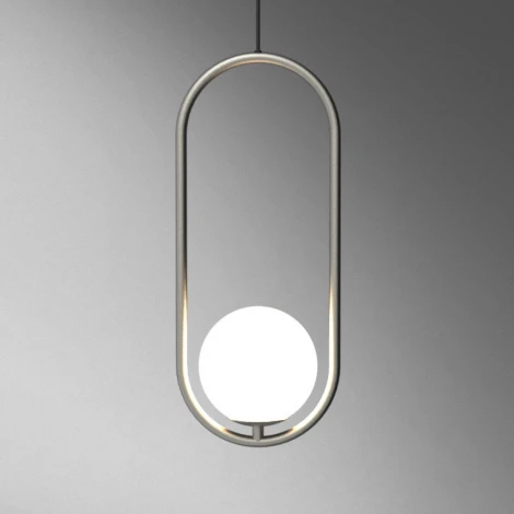 Подвесной светильник Matthew Mccormick Hoop 40 Silver Mila Pendant ImperiumLoft Hoop-B01 (179965-22) (220V, на проводе, шар)
