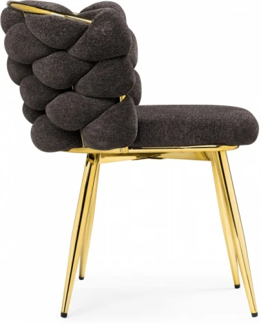 Стул на металлокаркасе Woodville Rendi gold / gray