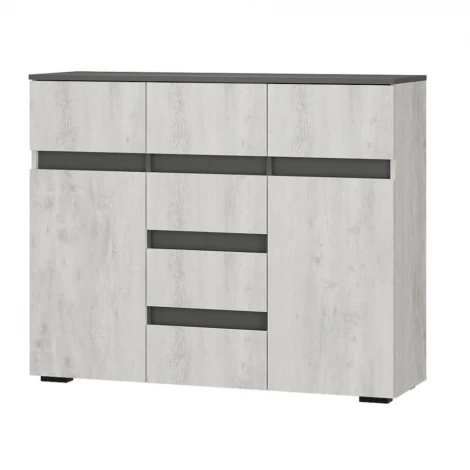 Комод БТС комбинированный Мрия КМ-15, Бетон пайн светлый, графит