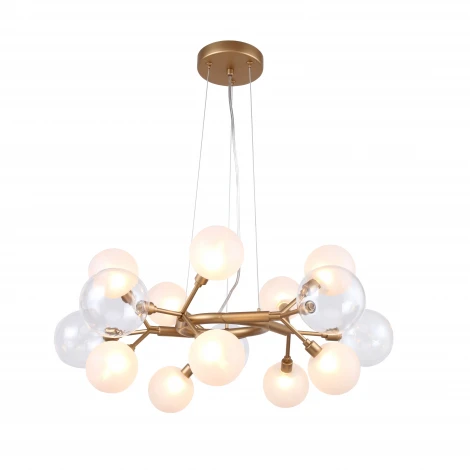 Подвесная люстра Favourite Babylon 2515-10P (220V, на тросе, шарики, молекулы)