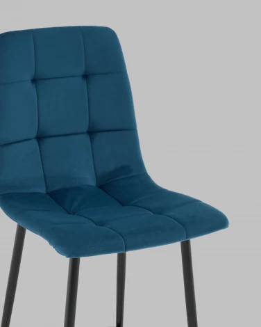 Стул полубарный Одди велюр синий Stool Group арт.УТ000041434