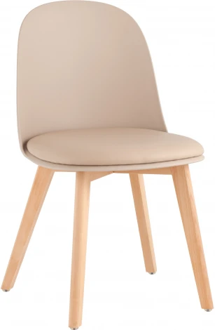 Стул Stool Group Fog с подушкой бежевый деревянные ножки УТ000036895