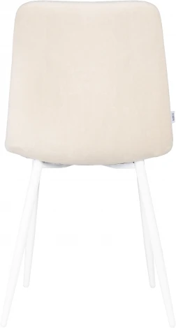 Стул обеденный DOBRIN CHILLY ROMBO (Бежевый Simple 44, основание белое) 006 ROMBO, цвет сиденья бежевый основания белый