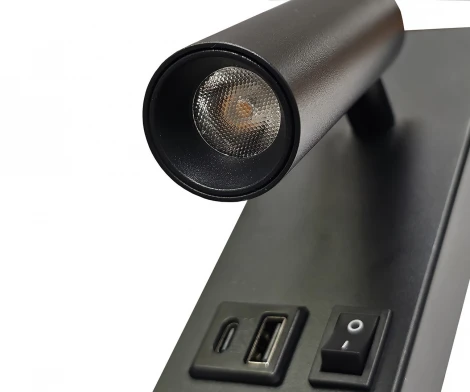 Спот с USB портом и выключателем Kink Light Ризи 08071A,19