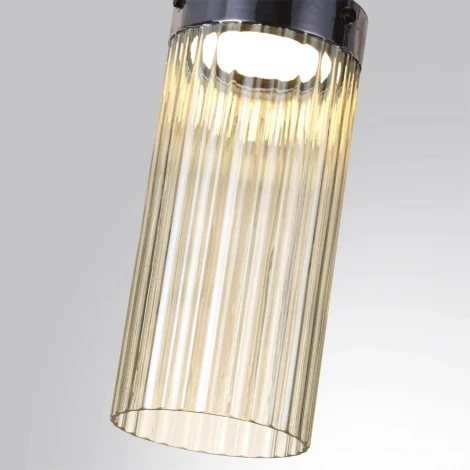 Потолочный светильник каскадный круглый Odeon Light Pillari 5047/10LC черный/светл.янтарный/металл/стекло LED 10W 4000К 1237Лм (220V, круглые)