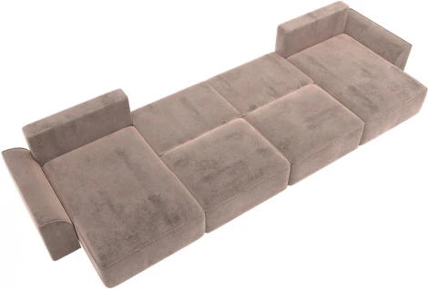 Диван п-образный Лига-048 НПБ лонг Лига Диванов (Велюр) арт.128355