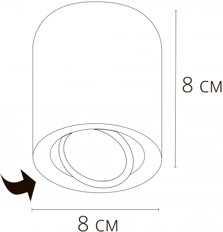 Точечные накладные светильники Arte Lamp Beid A1513PL-1WH (220V, круглые)