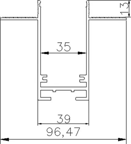 Магнитный шинопровод встраиваемый под гипсокартон 3м Donolux Magic track DLM013BSp1