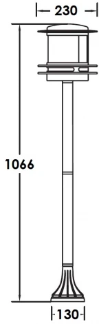 Наземный фонарь Oasis Light TOKIO 68306 Bl opal (220V, IP44)