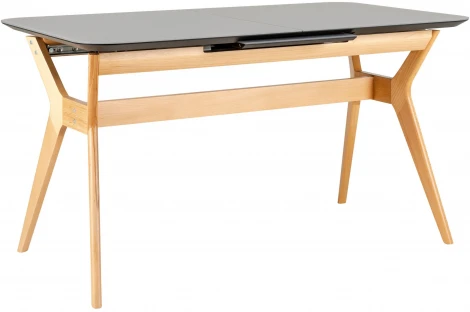 Стол R-Home раскл. Нарвик Glass 140-180 Automatic Natur/Dark matte Glass