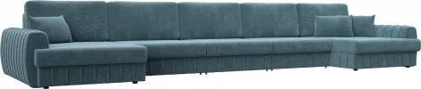 Диван П-образный Лига-057 НПБ МегаЛонг Лига Диванов (Велюр) арт.129356