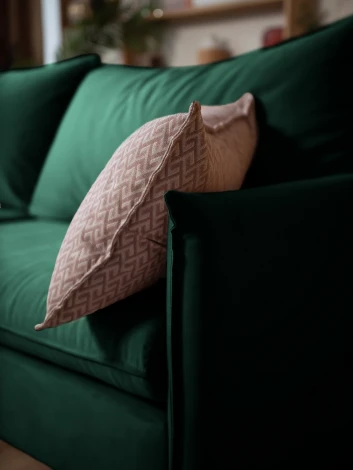 СКАНДИ Диван тканевый прямой изумрудный D1 furniture арт.AAA41309011