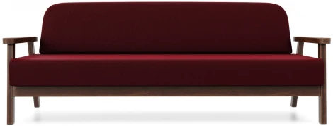 Диван Arsko прямой Флори Б орех велюр бордовый