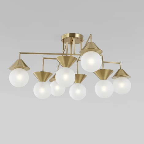 Потолочная люстра на штанге Eurosvet Melon 302002/8 латунь Smart