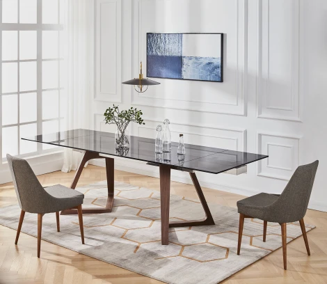 Стол обеденный IST-CASA Мелоди DT-018.1, 130х130х75 см, серый мрамор