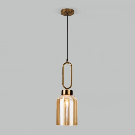 Умный подвесной светильник Eurosvet Flou 50229/1 янтарный (220V, на проводе, круглые)